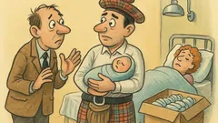 Banc: Unui scoțian i se naște-al cincilea copil