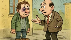 Banc: Bulă, cine ți-a învinețit ochiul?