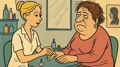 Banc: O tipă urâțică la cosmetician...