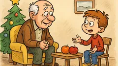 Banc: Bunicul întreabă nepotul de Crăciun