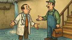 Banc: Doctorul sună instalatorul, pivnița inundată