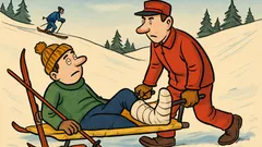 Banc: Un începător își rupe piciorul pe pârtie