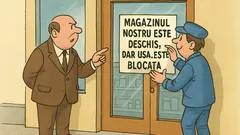 Banc: Ionescule, ușa e blocată la magazin