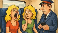 Banc: Două blonde într-un tren...