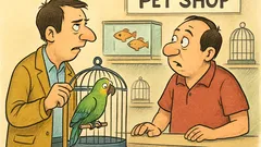 Banc: Un tip returnează un papagal la PetShop