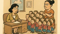 Banc: Intră o femeie cu 15 copii