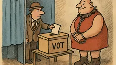 Banc: La alegeri, oamenii liberi își aleg...