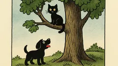 Banc: Ce-i mic, negru, stă-n copac?