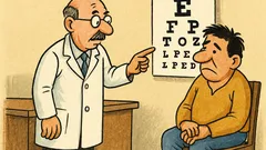 Banc: Oftalmologul îi cere pacientului să citească
